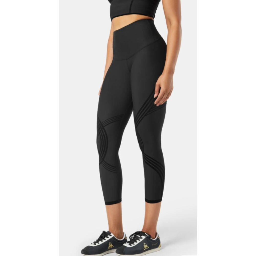 Fanka Body Sculpt 7/8 Leggings with Pockets Black (Reversible Wear) Large